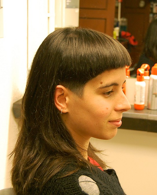 Trendy Long Straight Haircut with Bangs