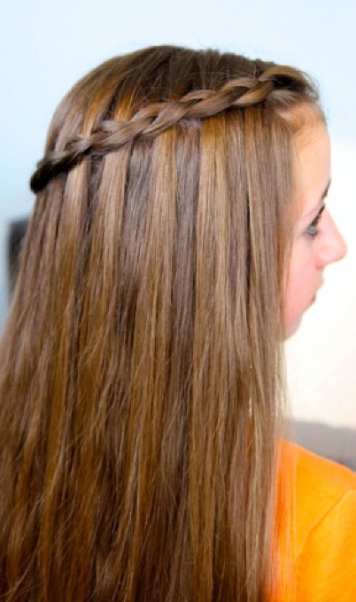 Waterfall Braid for Long Hair
