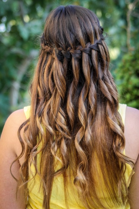 Waterfall Braid for Ombre Hair