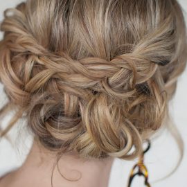 Casual Messy Braided Updo - Quick & Easy Messy Braided Updo