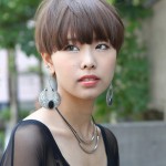 Casual Short Japanese Hairstyle with Blunt Bangs - Straight Haircut