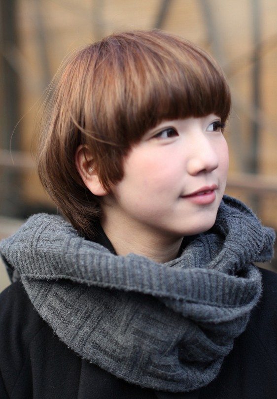 Cute Mushroom Bob Haircut for Girls - Trendy Asian Hairstyles 2013 ...