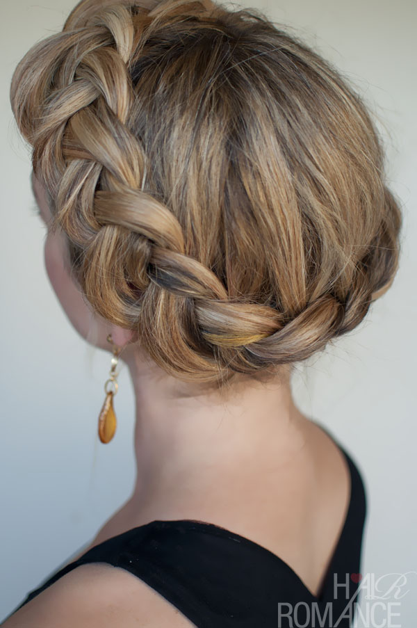 Dutch Crown Braid Simple Casual Dutch Braid Updo Hairstyles Weekly