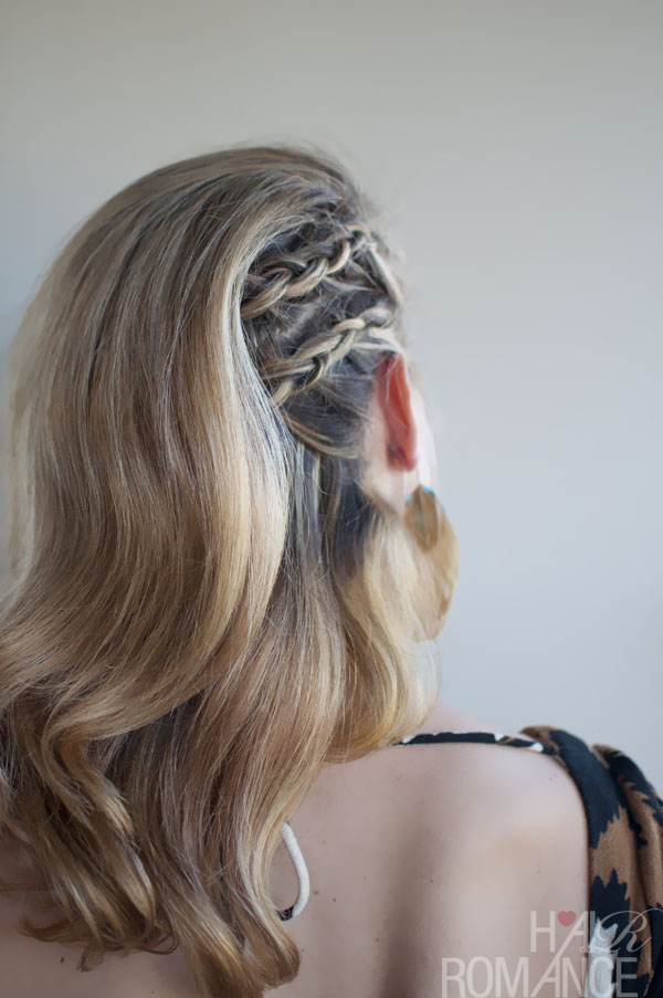 Image of Undercut with braids hairstyle long hair female