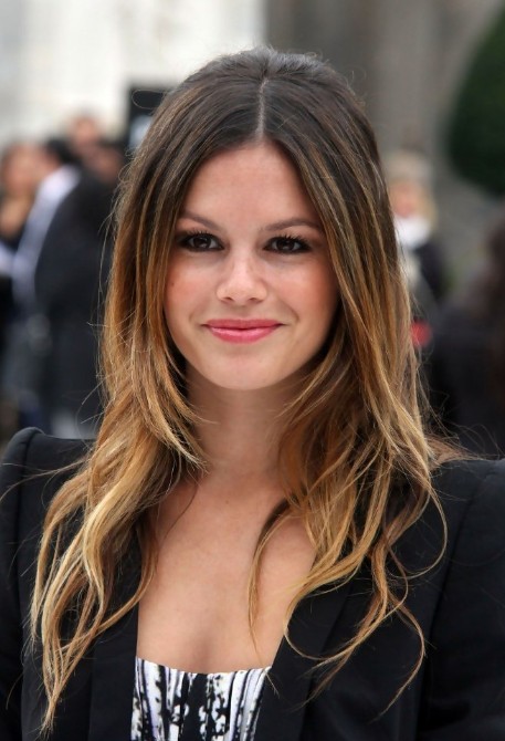 Rachel Bilson Long Center Part Ombre Hair 2013