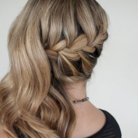 Romantic Side Swept French Braid Hairstyle - Holiday Hairstyles