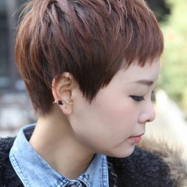Side View of Short Layered Boyish Haircut for Women - Tokyo Hairstyles