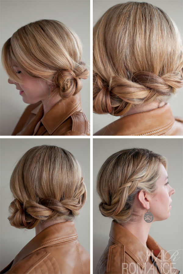 Romantic Side Twisted Braid Braided Updo For Any Occasion