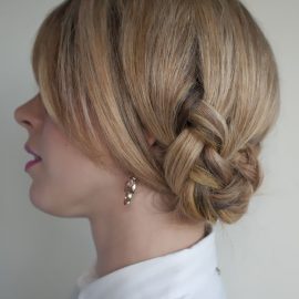 Twisted Braided Updo - Unique Braided Hairstyles with Bangs