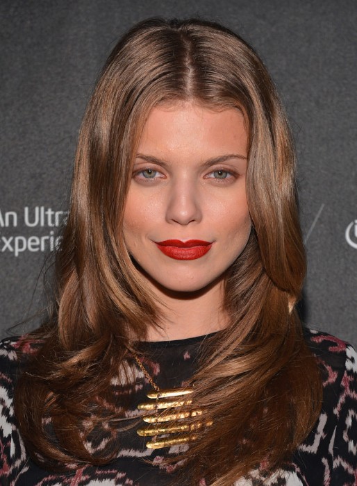 AnnaLynne McCord Center Parted Formal Long Hairstyle