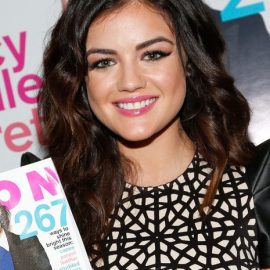 Lucy Hale Long Hairstyle With Bouncy Curls