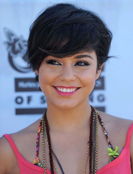 Vanessa Hudgens Short Hairstyle with Bangs for Summer