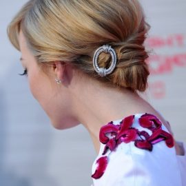 Emma Stone Hairstyles - Back View of Elegant Updos