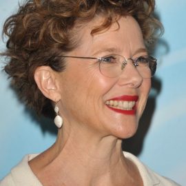 Short curly hairstyle for women over 50 - Annette Bening hairstyle