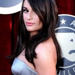 Back to School Hairstyle Ideas: Lea Michele Layered Long Sleek Hairstyle