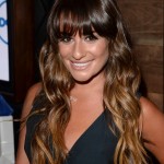 Back to School Hairstyles for Long Hair: Lea Michele Long Brown Wavy Hairstyle with Bangs