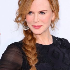 Copper Hair: Messy Side Braided Hairstyle for Women - Nicole Kidman's Hairstyle