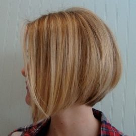 Side View of Graduated Bob Hairstyle