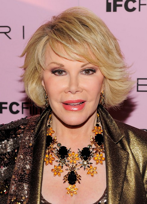 Joan Rivers Short Blonde Bob Hairstyle for Older Women Over 60