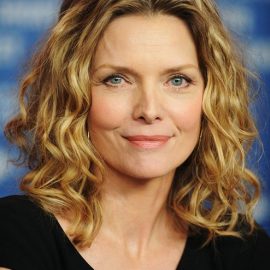 Michelle Pfeiffer - 2014 medium length wavy curly hairstyle for mature women over 50