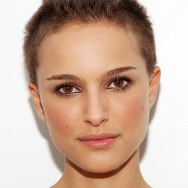 Natalie Portman hairstyle - very short buzz cut for women