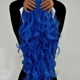 Blue hair for long hair
