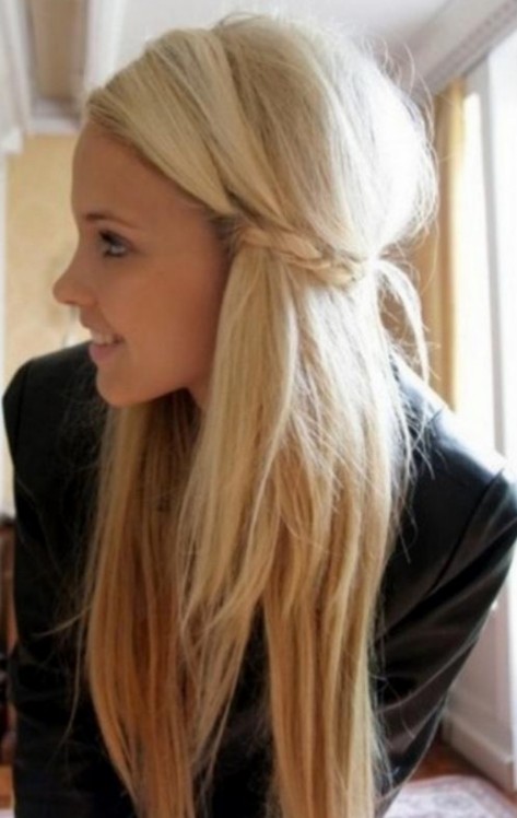 Cute girls long blonde hair