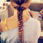 Back View of Ombre Fishtail Braid - Hairstyle for Girls tumblr