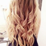 Back View of Soft Curly Ombre Hair