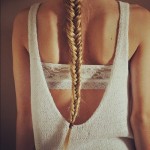 Backless Tops & Long Blonde Fishtail Braid