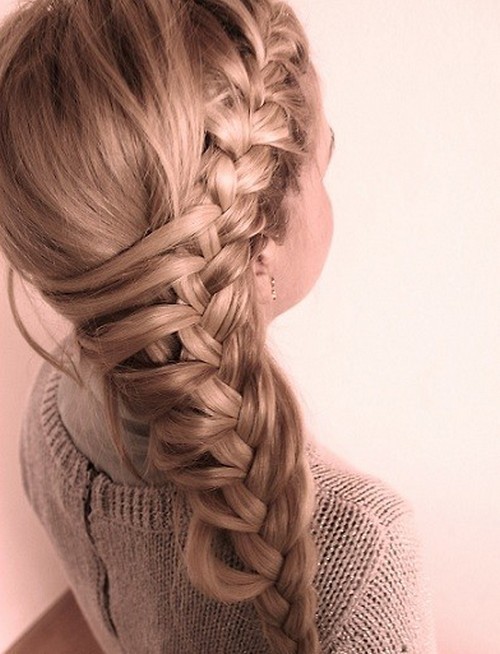 Side Swept Fishtail  Updo  Cute Girls Hairstyles