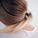 Back View of Loose Ponytail with Metallic Hair Cuff