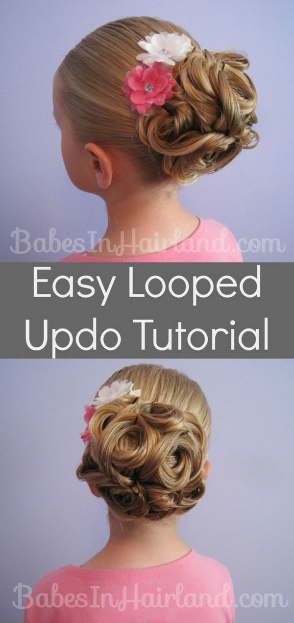 Kids Hair Tutorials Easy Looped Updo Hairstyles Weekly