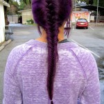 Back View of Deep Purple Fishtail Braid