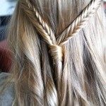 Back View of Braid Hair Ideas Silky Fishtail Band & Twisty Tresses