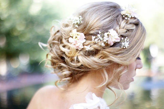 Side View of Dutch Flower Braid for Wedding