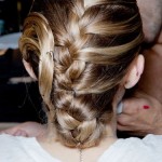 Back View of Elegant Braided Chignon for Women