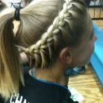 Side View of Girls Softball Hair - Braided Hairstyle & Ponytail for Sports