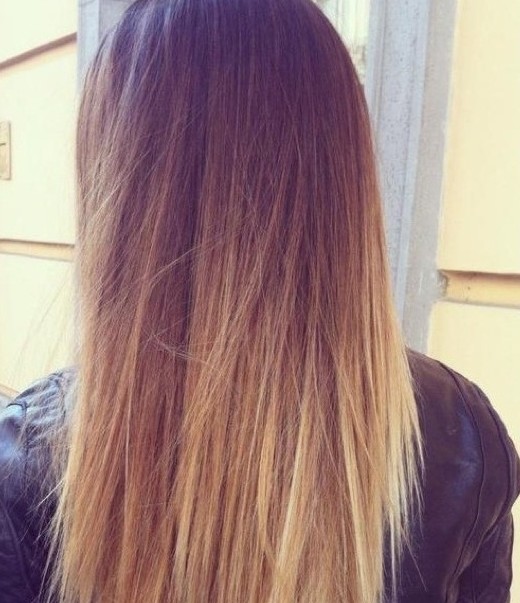 Long Straight Ombre Hair