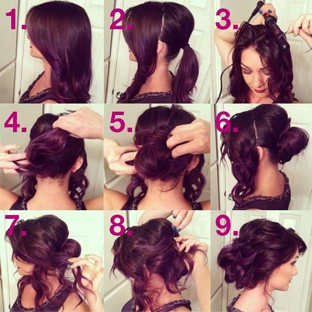 Step by Step Hair Tutorial Messy Romantic Updo