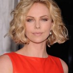 Charlize Theron short curly bob hairstyle