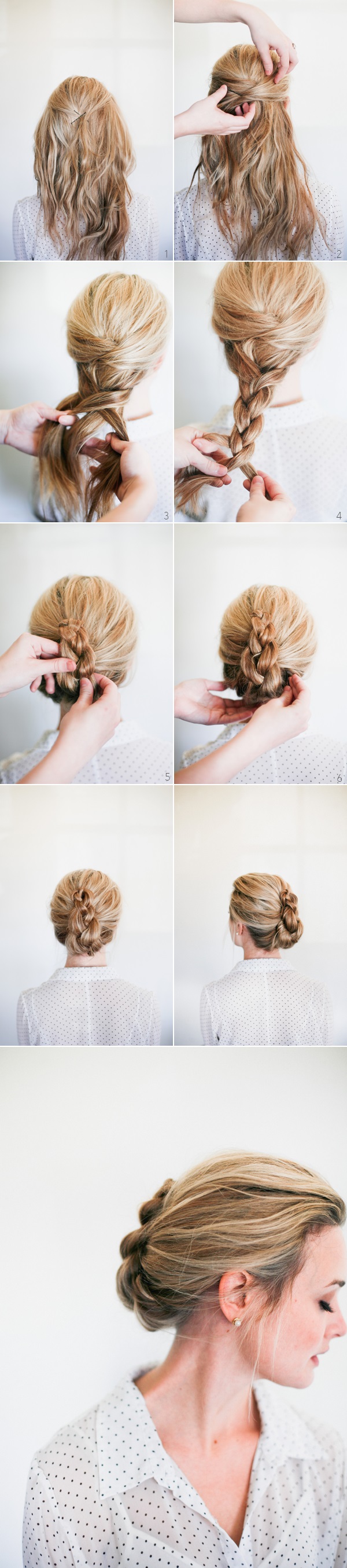 Wedding Hairstyle Tutorial Romantic Braided French Twist