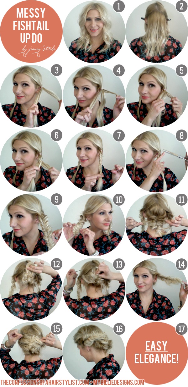 Step By Step Hair Tutorial How To Do Messy Fishtail Updo