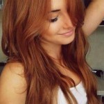 Layered Auburn Red Hairstyle for Long Hair