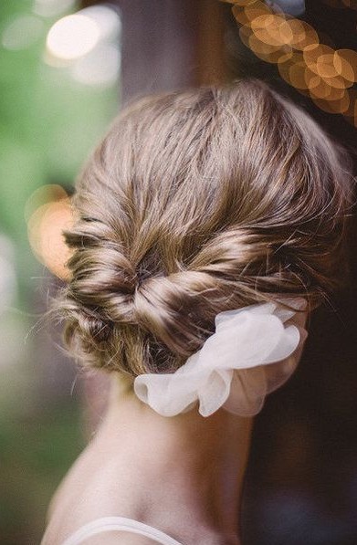Low Chignon Updo for Wedding