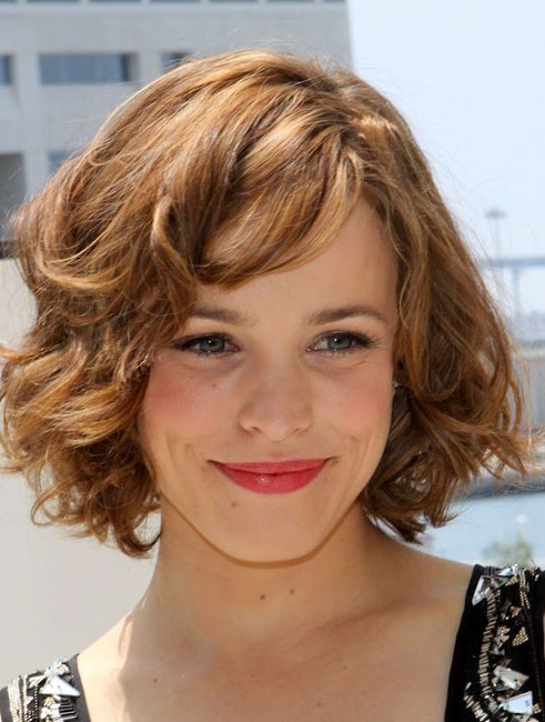 Short Layered Curly Wavy Hairstyle