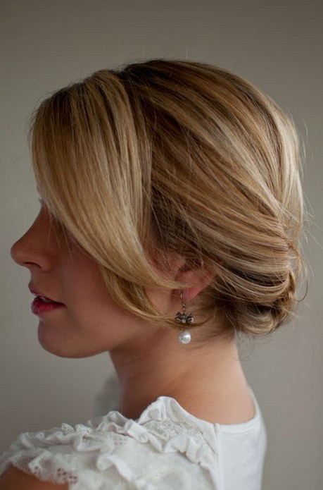 Side View of Smooth Updo