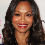 Zoe Saldana Long Black Curly Hairstyles