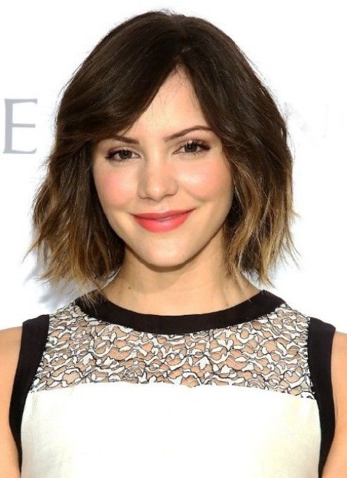 Chic Short Ombre Hair with Bangs