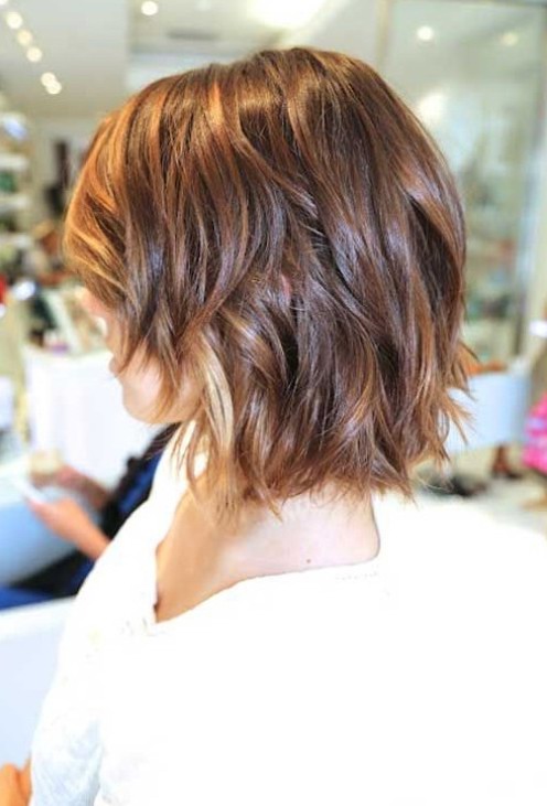 Side View of Short Layered Ombre Hair